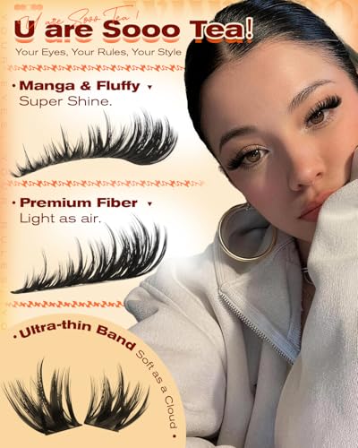 C-Manga Lash Clusters Fluffy Spiky Wispy Eyelash Extensions - Reusable Fluffy Effect