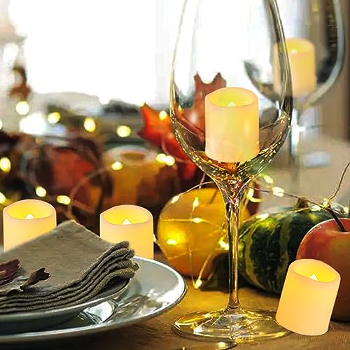 48 Pack Flameless LED Tea Light Candles - Battery Operated, Flickering, Waterproof, 1.8 Inch, Long-Lasting, Outdoor & Indoor Decor