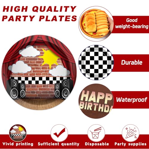 48 Pack 7-Inch Horror Game Party Paper Plates - Spooky Birthday Tableware