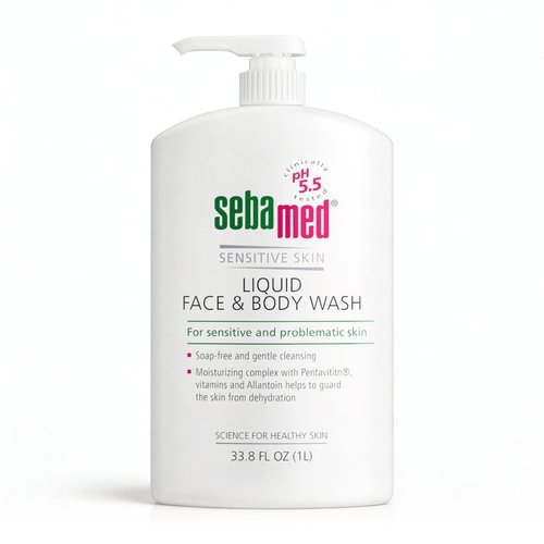 Sebamed Sensitive Skin Face and Body Wash - pH 5.5 Hydrating Cleanser for All Skin Types | 33.8 Fl Oz