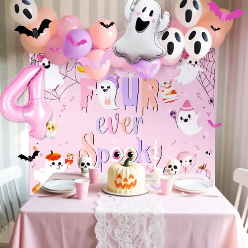 Pink Halloween 4 Ever Spooky Party Decorations Set - Birthday & Holiday Decor