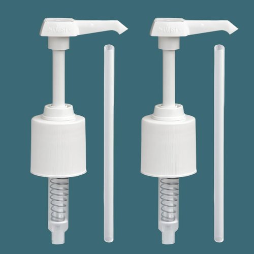 2-Pack Mouthwash Dispenser Pumps Compatible with 1 to 1.5 Liter Listerine Bottles, White, Mouthwash Pump Dispenser