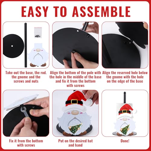 Interchangeable Holiday Gnome Paper Towel Holder with Seasonal Magnets - Kitchen & Home Decor