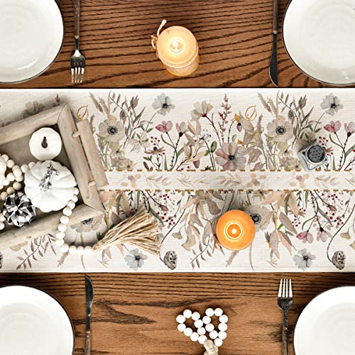 Brown 13x120 Inch Fall Table Runner Polyester Home Decor Party Tablecloth