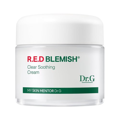 Dr. G R.E.D. Blemish Clear Soothing Cream - Calming Korean Moisturizer for Redness - Soothes Acne & Irritation - With Centella Asiatica - Long-Lasting Hydration - 2.36 fl oz
