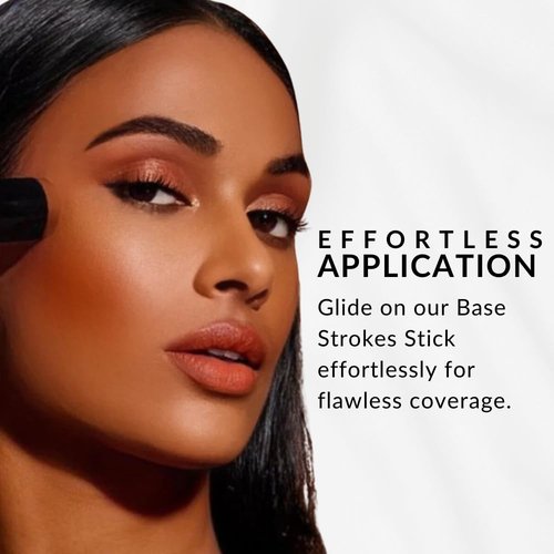 Flori Roberts Base Strokes Crème Foundation Stick - Full Coverage for Deeper Skin Tones | Long-Lasting Natural Finish