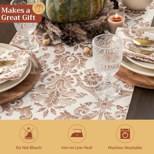 Allure Double Layer Cotton Table Runner 14.5x108 Inches - Maison d' Hermine
