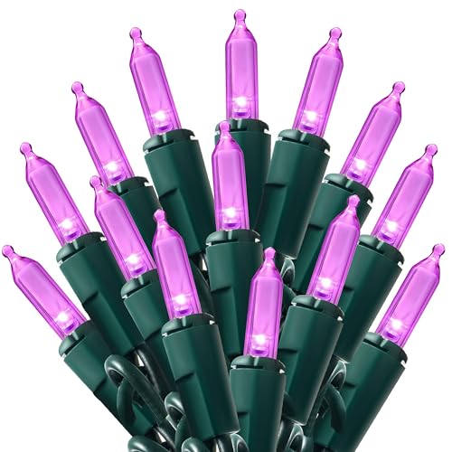 Purple LED Halloween String Lights - 100 Count, 26FT Green Wire, Indoor Outdoor Decor Variation of THIS listing