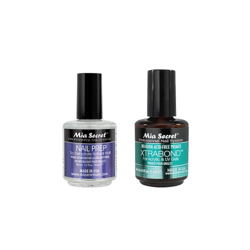 Mia Secret Nail Prep Dehydrator & XtraBond Acid-Free Primer - pH Balanced 0.5 oz
