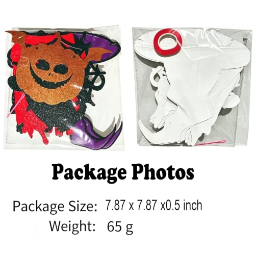 Halloween Banner Set with Pumpkins Ghost Skull & Bats - 3 Pieces Party Decorations