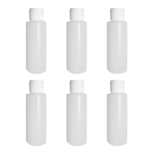 Pinnacle Mercantile 8 Oz Plastic Squeeze Bottles Made in USA with Flip Cap Set of 6 Empty
