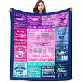 Swimming Gifts Blanket for Swimmers - 80x60 Plush Throw for Team & Kids - Swimming Stuff Variation of THIS listing