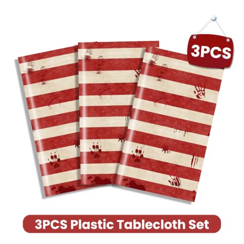 Halloween Tablecloth Set - 3pcs Spooky Circus Party Decor - 274x137cm Variation of 3