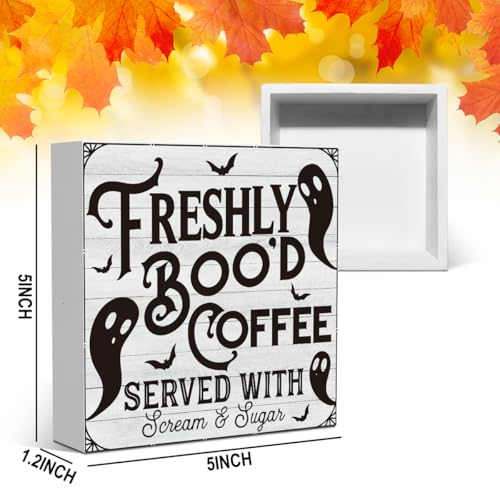 Halloween Decorations Sign Indoor Tub1911 - Bood Variation - Ghost Coffee Theme