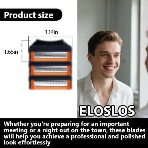 36 Blades Replacement Parts for GL-Fusion 5 Style Razors (Black), Wet Razors Men's Blades Value Packs
