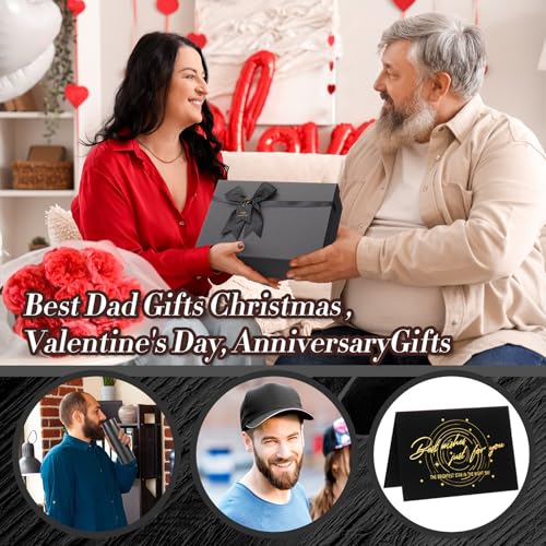 Modern Men's Gift Basket Tumbler Wallet Hat Set - Black Style