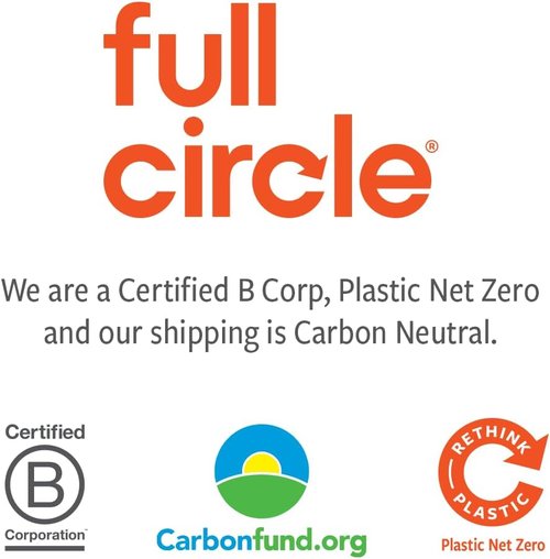 Full Circle Renew Collection Microfiber Cloths - Eco-Friendly Citrus Print, 12.01" x 3.00", Set of 3 | Naturally Anti-Bacterial & Water-Only Cleaning