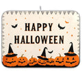Halloween Pumpkin Witch Hat Dish Drying Mat 16x18 Absorbent Kitchen Protector - Halloween#03