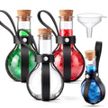 3oz Plastic Potion Bottle with Cork Stopper - Black, Set of 3 - Medieval Theme