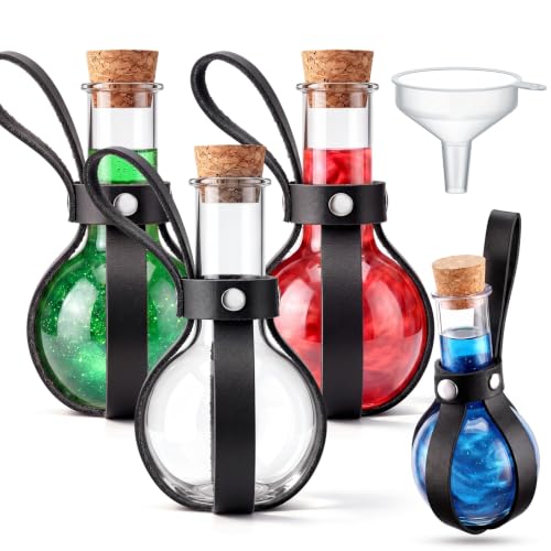 3oz Plastic Potion Bottle with Cork Stopper - Black, Set of 3 - Medieval Theme