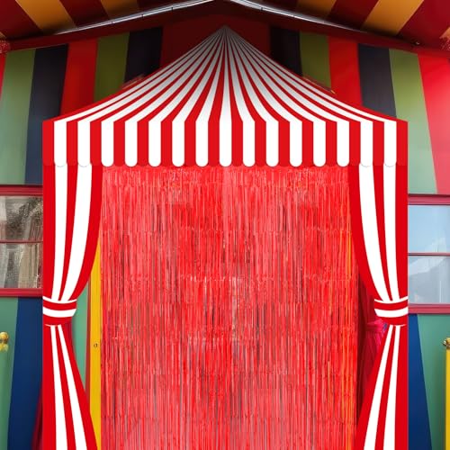 Red Circus Tent Decoration Set for Carnival Party - 5 Pieces