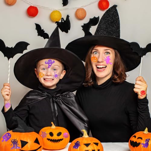 120 Pcs Glitter Halloween Temporary Tattoos for Kids - Halloween Variation