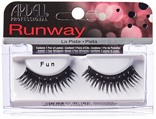 Ardell Glitter Dots Runway Lashes - Bold Flared Faux Eyelashes with Rhinestones