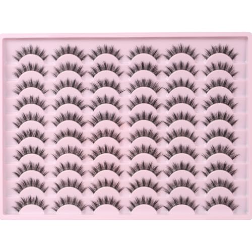 Wispy Doll Eye False Eyelashes - 30 Pairs Short Lightweight Strips - DZ-5 Variation