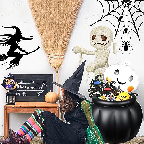 Halloween Inflatable Cooler 22x18 Inch Black Cauldron Drink Cooler for Parties