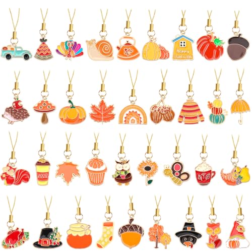 AUGSUN Fall Tree Ornaments Set - Mini Autumn Decorations for Small Tree, 36 pcs, Fall Style