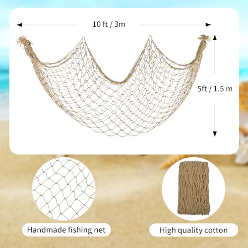 Large Caramel Fish Net Decor 5x10 ft - Nautical Party & Wall Decoration - Variation of THIS listing