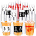 90-Pack Halloween Plastic Cups 12 oz Blood Skeleton Disposable Party Supplies