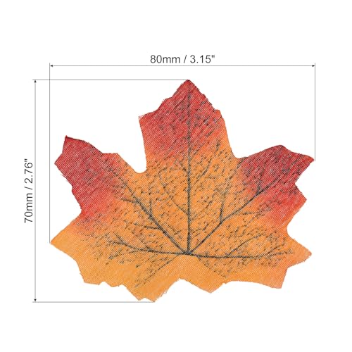 Artificial Maple Leaves Orange 300 Pcs Fall Autumn Decorations for Wedding Party Thanksgiving Halloween