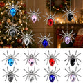 16-Pack Crystal Beaded Halloween & Christmas Spider Ornaments - Hanging Decor Set