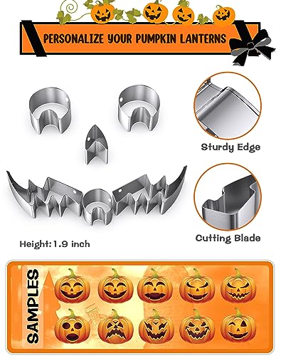 Halloween Pumpkin Carving Kit Tools & Stencils Set - Variation 25