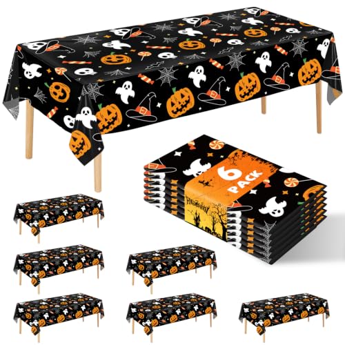 Halloween Pumpkin Ghost Tablecloth - 54x108 Inch Plastic Fall Decor, Variation of THIS listing