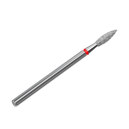 Staleks Pro Diamond Nail Drill Bit Flame Red Expert – 2.3mm Head Diameter, 10mm Working Part – Professional Nail Drill Bit – Diamond Coating – Precisie Cuticle & Nail Care