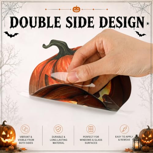 Extra Large Halloween Skeleton Window Clings - Spooky Decorative Decals for Glass