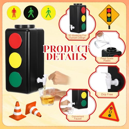 Traffic Light Drink Dispenser 1.5 Gallon Beverage Server for Party & Kids Events