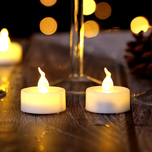 100 Pack Flameless LED Tea Lights - Safe Romantic Mood Lighting