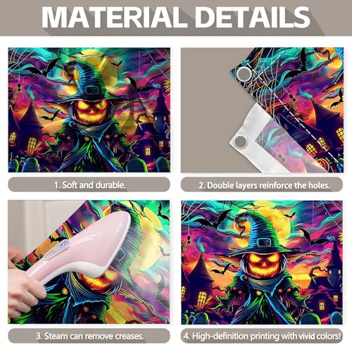Halloween Evil Pumpkin Garage Door Banner 16x7ft - Party & Decoration