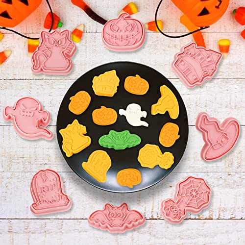 Halloween Cookie Cutters Set - 8 Pcs 3D Holiday Baking Decorations