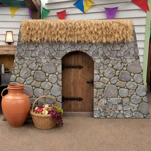 Vintage Brick Wall Backdrop Roll - 100 Ft x 54 In Faux Stone Tablecloth