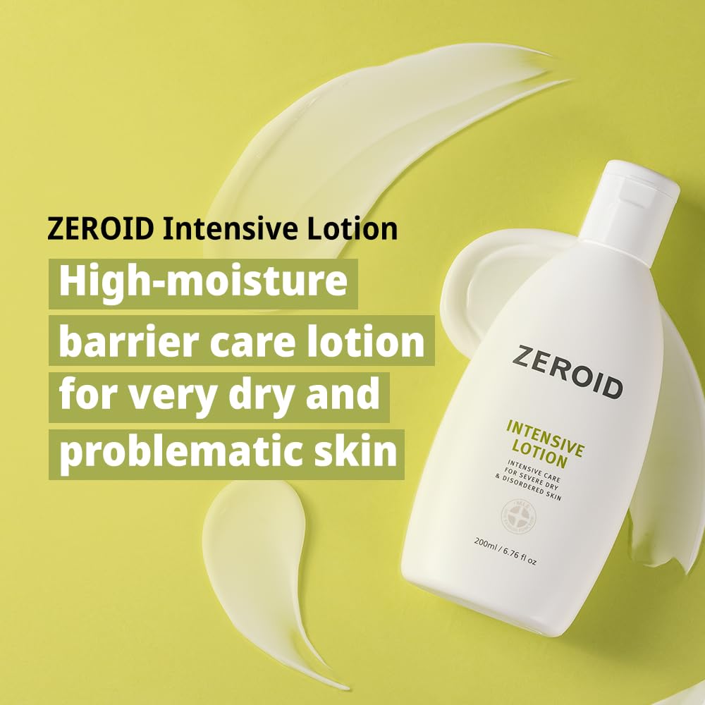 ZEROID | Intensive Lotion | Deep Hydrating Body Moisturizer for Dry Skin | 6.76 fl oz (200ml)