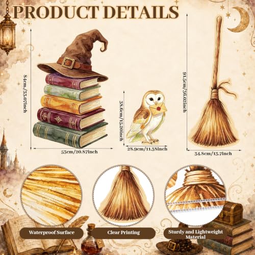 3Ft Wizard Cardboard Cutouts - Halloween Magical Wizard Decorations, Scene Props