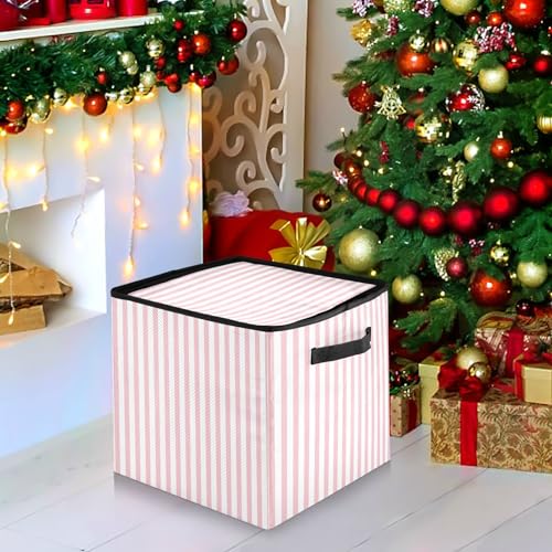 Large Christmas Ornament Storage Box with Zipper & Dividers - 64 Capacity, 13x13 Inch
