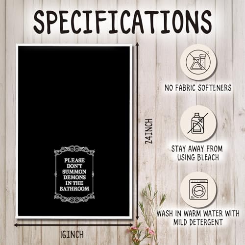 Gothic Witchy Hand Towels - Spooky Bathroom Decor 16x24 Inch