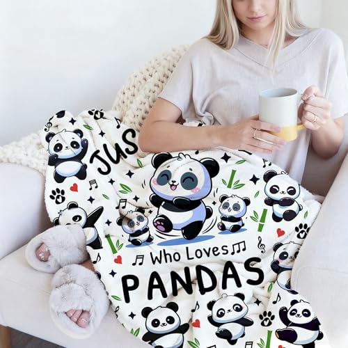 Panda Throw Blanket - 60x50 Inches Cozy Flannel Gifts for Kids & Adults Variation of THIS listing