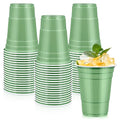 Sage Green Plastic Cups - 16 oz Disposable Party Cups, 50 Pack