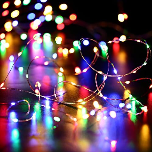 Battery Operated LED Fairy String Lights 4 Pack, 16FT Multicolor Decor